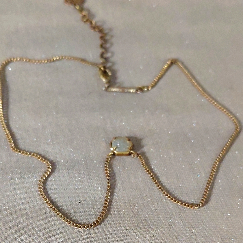 Kendra Scott Gold Necklace with Opal Accent
